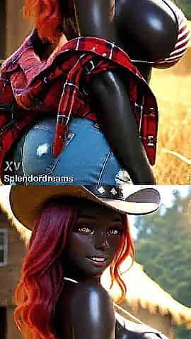 American Fantasy: Black Farm Cutie Tease [AI-Animated]