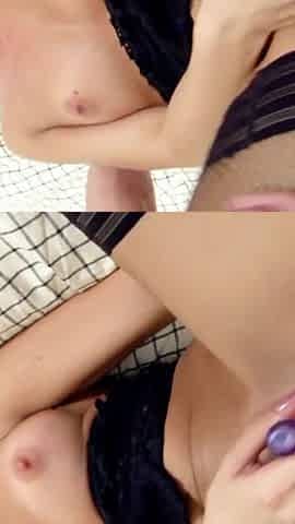 Blonde skinny teen masturbates pussy and gets fucked in the ass by boyfriend