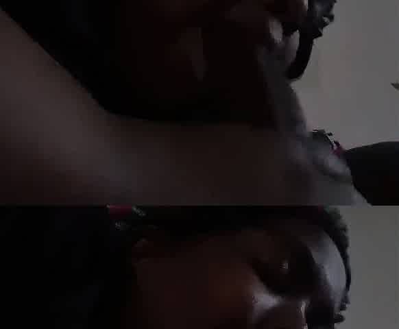 Sharing black thot sloppy throat with ally