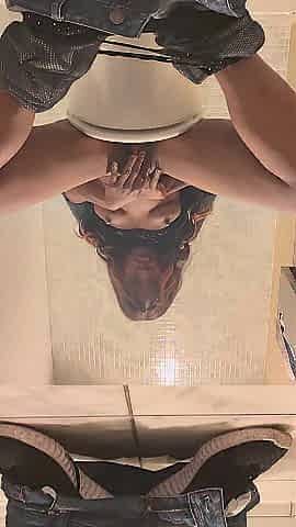 Screwing Myself in the Washroom Stall of a Fancy Hotel