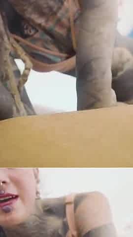Fully Tattooed Girl Gets All Her Holes Pounded by a Huge Cock and Gets Cum in Her Anal Gape Double Penetration