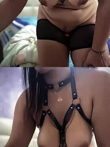 Ebony busty teen Taren Hayes shows her big boobs