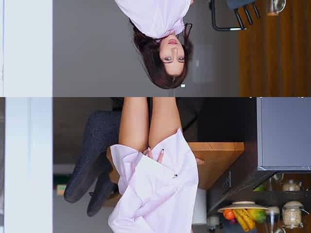 Playful slut Honey Dory masturbates in cute panties.