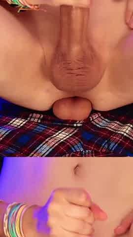 Sensual Double Anal Cumshot with Her Boyfriend with Amazing Scene!