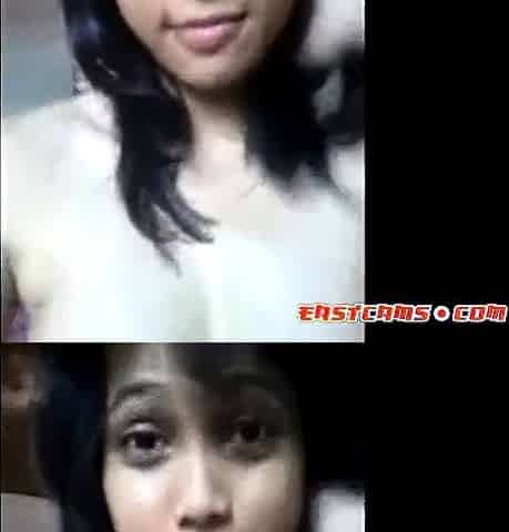indonesia- indo girl stripping and masturbating for her bf