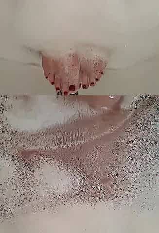 Soaking my tired feet