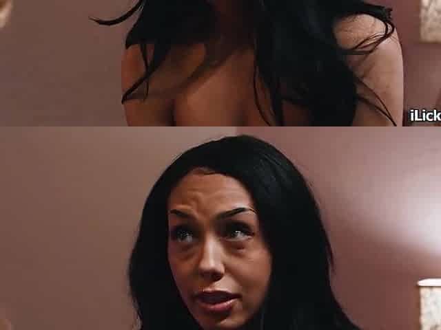 Large bazookas stepmom spanks then eats stepdaughters hairless vagina