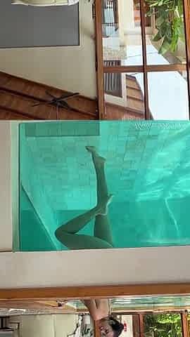 Chill Day on Villa, Tease in the Pool, Shower
