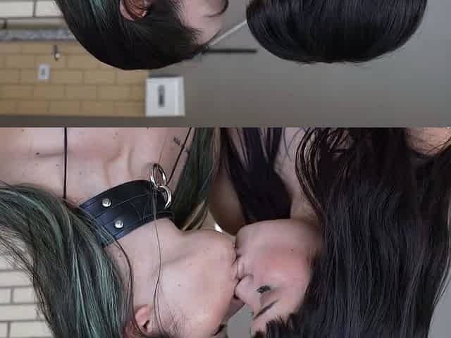 Kiss Brazil - Gothic Girls Kissing Date