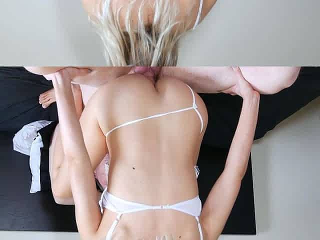 Sexy amateur blonde mother being a tease with her panties