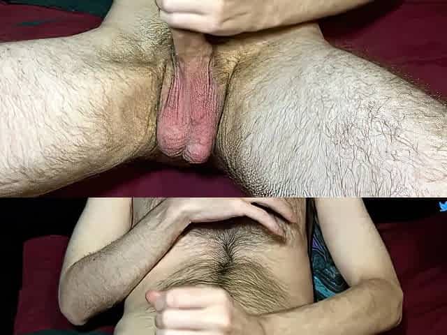 Jerome Kox Enjoying A Fresh Bottle Of Lube! - Small Cock Large Hanging Balls Part 2