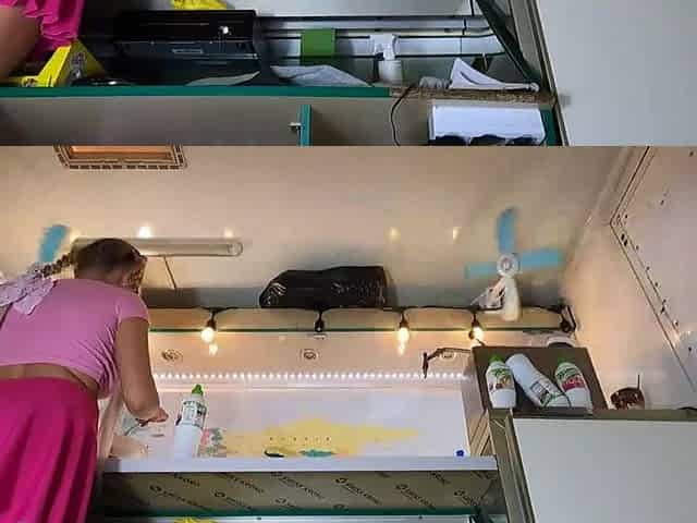 Hawt bitch working half nude and serving unaware customers