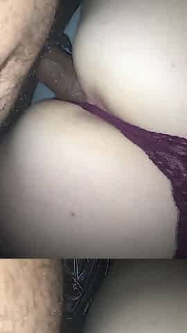 Girlfriend throwing that booty back on my wang
