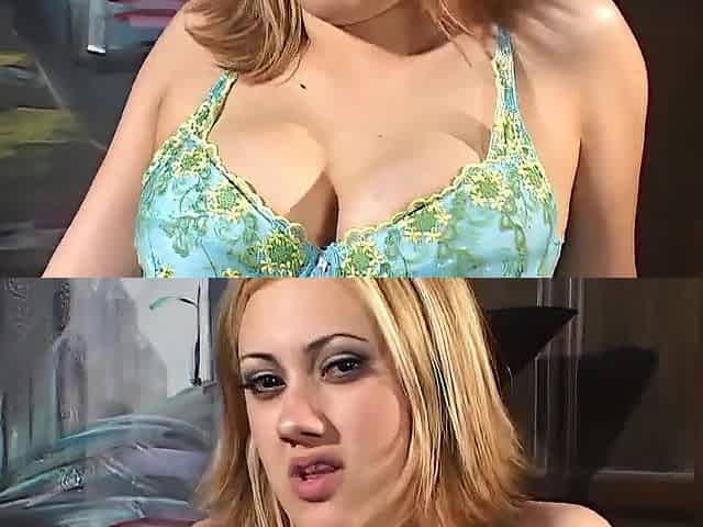 Golden-haired mother I'd like to fuck Strokes Thick Weenie with Leaking Cum