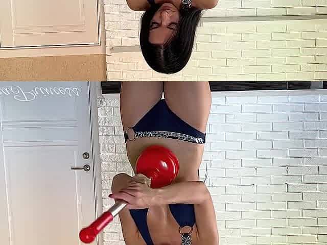 Abdomen Button Plunger Suction in Bikini