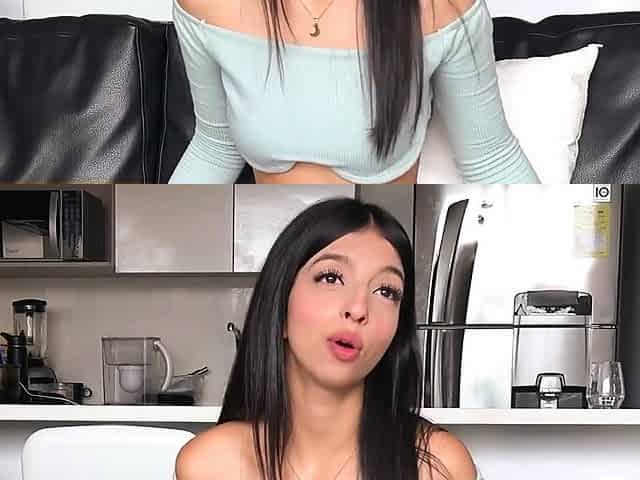 PETITE NERDY 18YO LATINA dropped her good girl act
