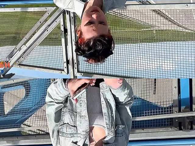 Public Roadside Romp: Risky Public Sex on Pedestrian Bridge