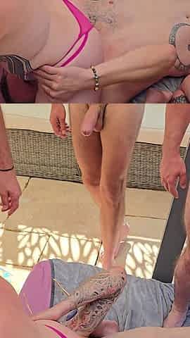 Hardcore Gangbang with Anal and Doubles: Cameraman on Me, Kiss and Moaning