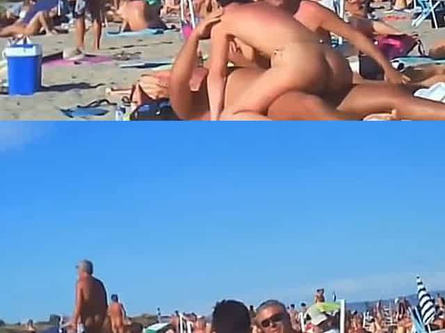 couple echangiste baise a la plage