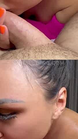 Brunette with Big Boobs in a Full-body Fishnet Outfit Is Fucked by a Big Dick. Cum on Her Face