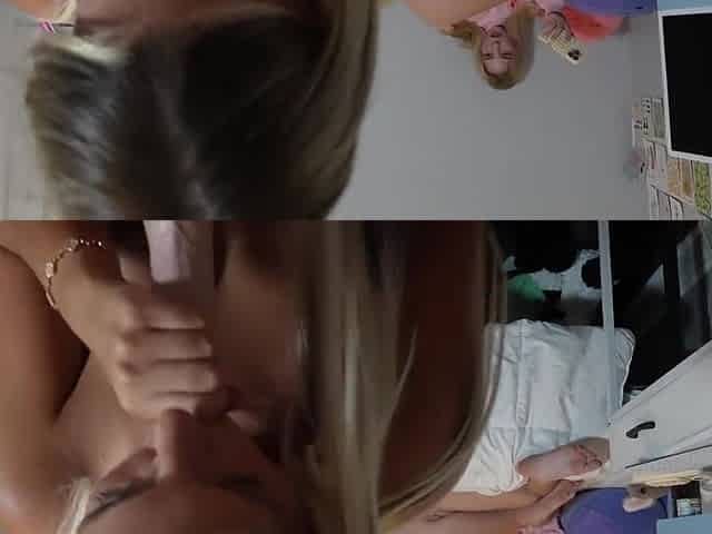 Amber Griz - My Roommate Walked In On Us... But I Didnt Stop Until I Was Covered In Cum!!