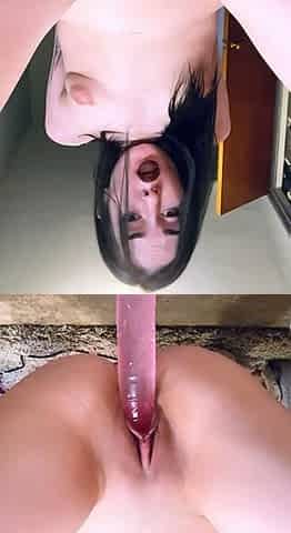 Small titted babe toys her pussy on webcam