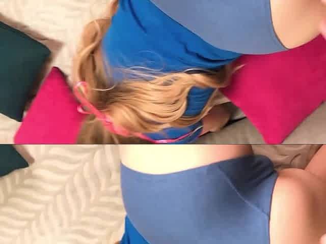 Fucked my PAWG Blonde stepdaughter stuck in the couch