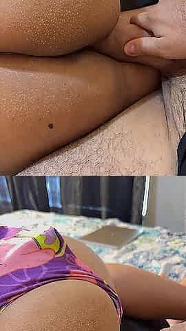 Sexy cutie with her booty movements permeated