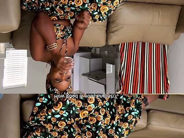African teen chooses big white cock