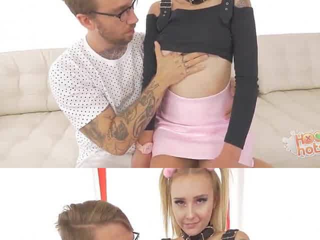 Little Golden-haired Bimbo Gets Her Holes Stretched