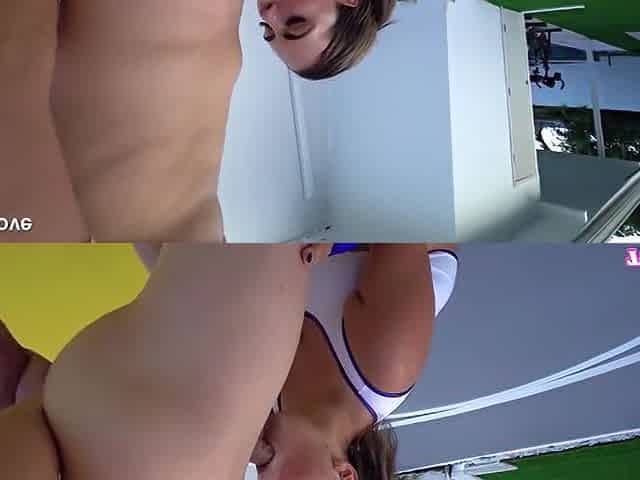 Stepsister Interrupts Basketball Game for Outdoor Shower Sex Creampie