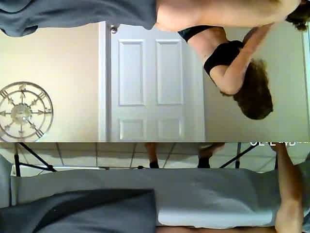 Very Pretty Brunette Amateur Riding Dick On Massage Table