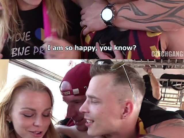 Slutty Girl Gang Copulated In Train - blond hair slut video
