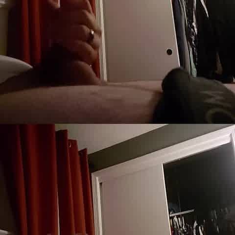 Hard jerk and cum previous to daybed