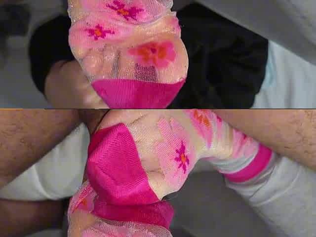 Sensual MILF Explores Footjob Ejaculation With Transparent Sports Socks