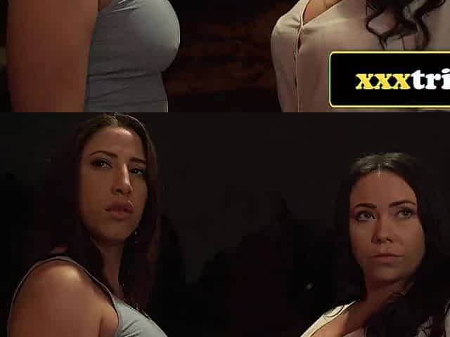 Double Trouble Brunettes Seduce Landlord for a Raw Midnight Threesome