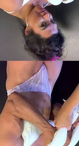 Amateur striptease and Solo masturbation