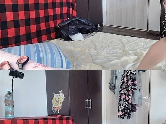 Amateur Wife Enjoys Trying on Clothes and Cutting Them.