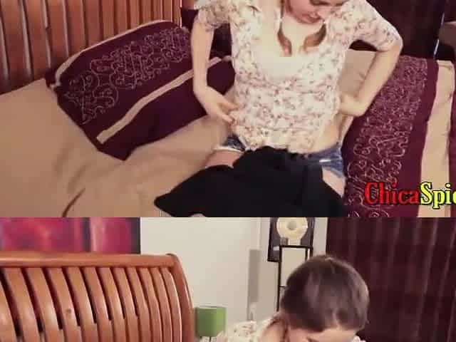the niece of my wife puts on a shirt of my garments closer is nude d. in the room