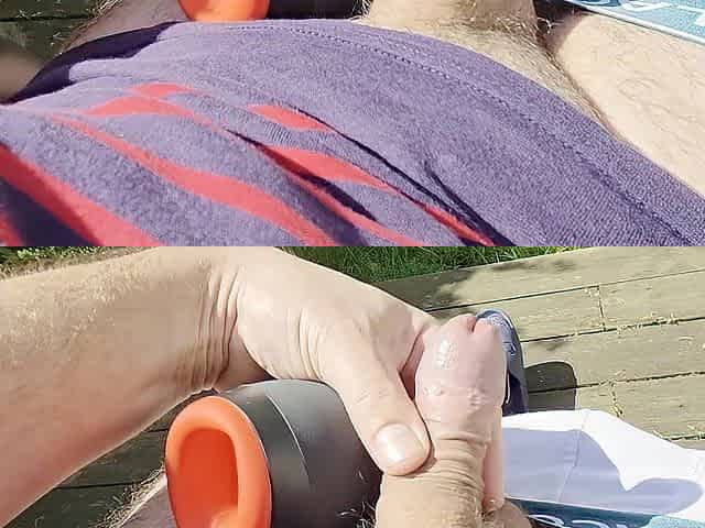 Free hand cum in sun !