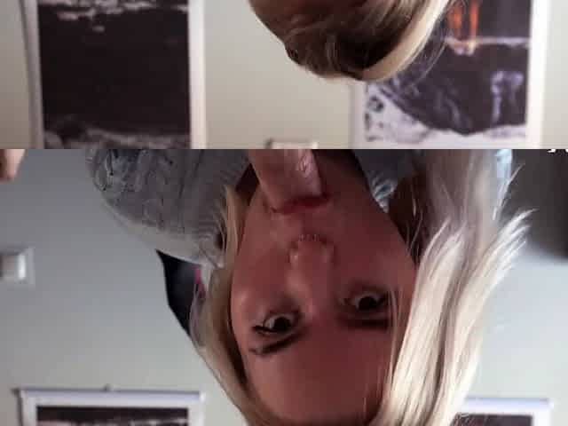 Babe gives slobbering deepthroat blowjob and takes on belly