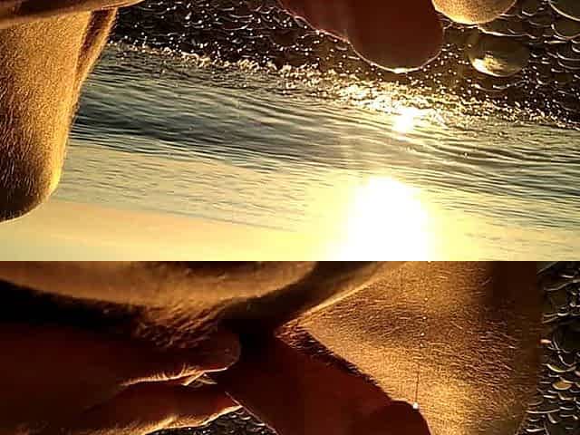 mastubation on sea beach