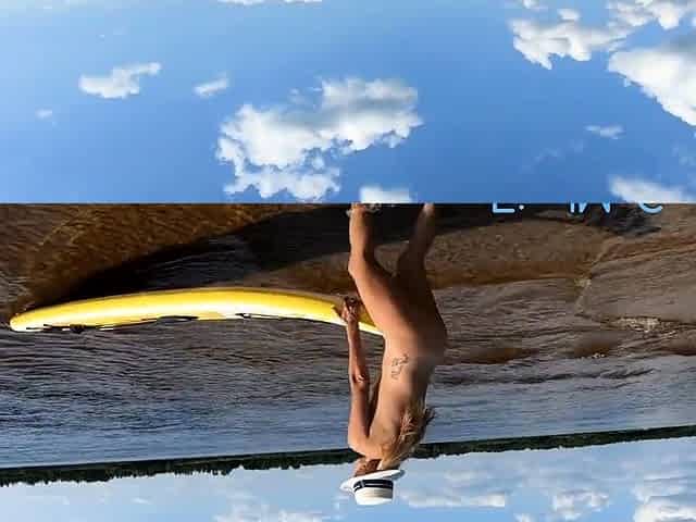 Big-Ass Blonde's Naked Walk on a Paddleboard