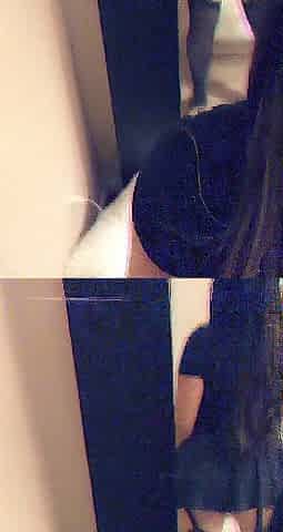 Large booty in a garter strap