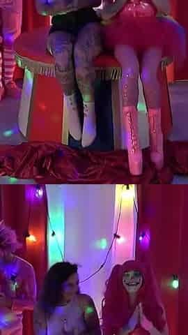Blazy Kitsune Meets the Pink Cock Crazed Clowns