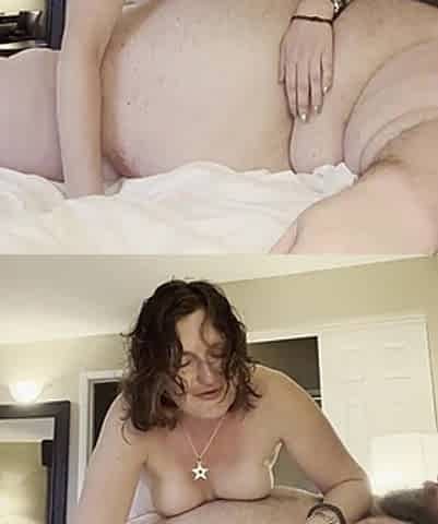 Slutty MILF Loves Rubbing Her Pussy on Super Fat Guys