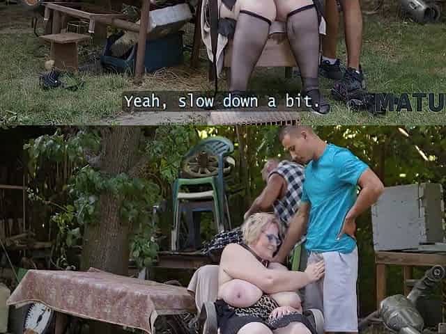 Weird Blonde Diana Loves A Lot Of Cum From 2 Strangers On Her Huge Tits 17 Min