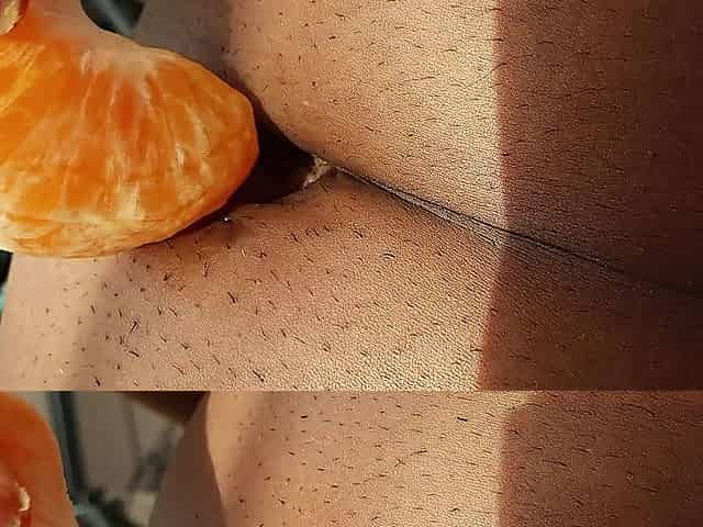 Abdomen button tries an Orange - Orange Screw ASMR