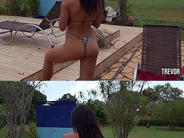 Bikini Pool Tease Turns Into Hardcore Screw with Spunk flow