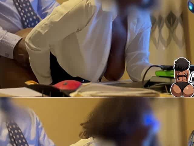 Large butt black screws her supervisor everyday at work